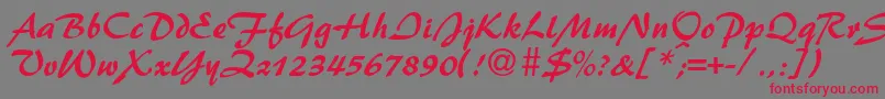 PattydbNormal Font – Red Fonts on Gray Background