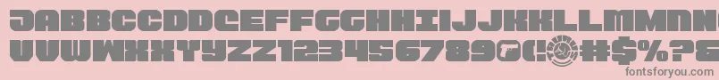 フォントTauro11 – ピンクの背景に灰色の文字