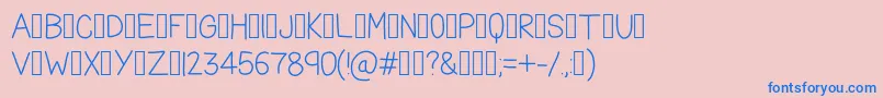 TheFriendlyIndians Font – Blue Fonts on Pink Background