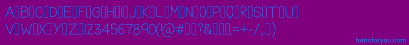 TheFriendlyIndians Font – Blue Fonts on Purple Background