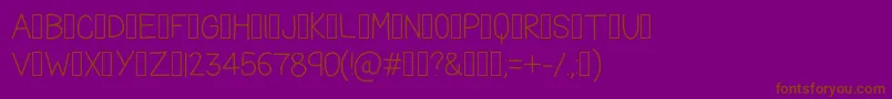 Шрифт TheFriendlyIndians – коричневые шрифты на фиолетовом фоне