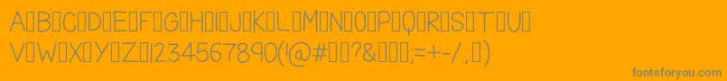 TheFriendlyIndians-Schriftart – Graue Schriften auf orangefarbenem Hintergrund