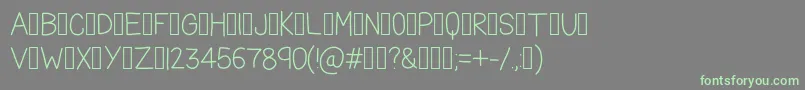 TheFriendlyIndians Font – Green Fonts on Gray Background