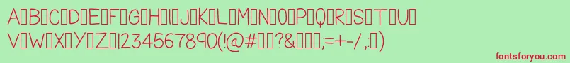 TheFriendlyIndians Font – Red Fonts on Green Background