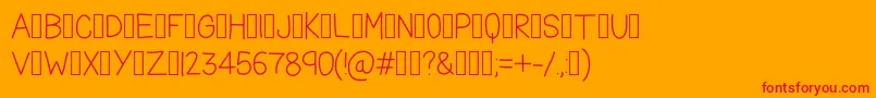 TheFriendlyIndians Font – Red Fonts on Orange Background