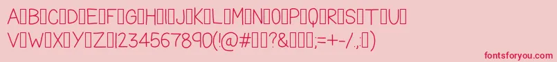 TheFriendlyIndians Font – Red Fonts on Pink Background