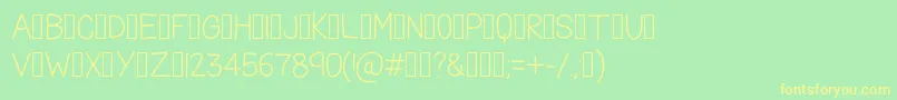 TheFriendlyIndians Font – Yellow Fonts on Green Background