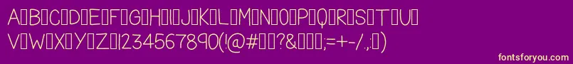 TheFriendlyIndians Font – Yellow Fonts on Purple Background