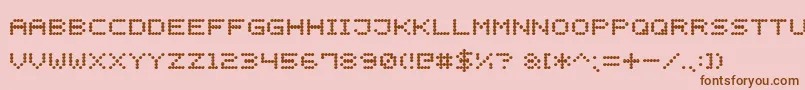 Подробнее о шрифте LightLedDisplay7 Шрифт LightLedDisplay7 – коричневые шрифты на розовом фоне