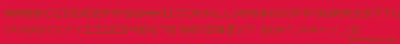 LightLedDisplay7 Font – Brown Fonts on Red Background