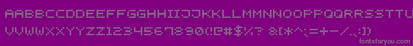 LightLedDisplay7 Font – Gray Fonts on Purple Background