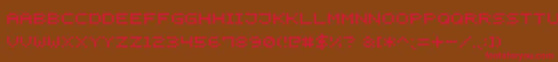 LightLedDisplay7 Font – Red Fonts on Brown Background