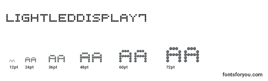 LightLedDisplay7 Font Sizes