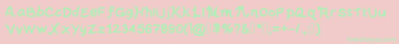 LeDantesSuperSpecialFont Font – Green Fonts on Pink Background