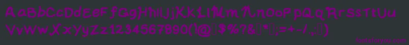 Czcionka LeDantesSuperSpecialFont – fioletowe czcionki na czarnym tle