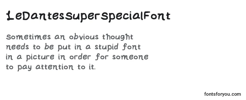 Review of the LeDantesSuperSpecialFont Font