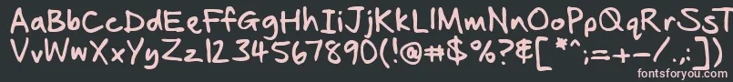Seanhand Font – Pink Fonts on Black Background