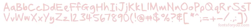 Seanhand Font – Pink Fonts on White Background