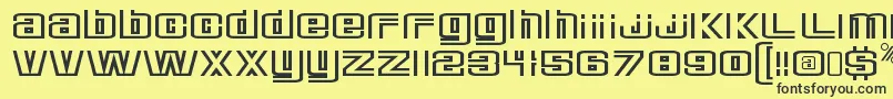 DeluxeducksRegular Font – Black Fonts on Yellow Background