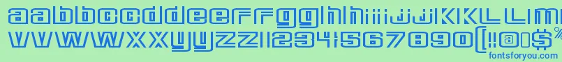DeluxeducksRegular Font – Blue Fonts on Green Background