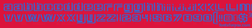 DeluxeducksRegular Font – Blue Fonts on Red Background