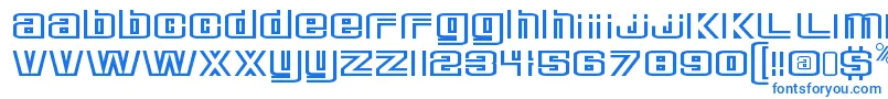 フォントDeluxeducksRegular – 白い背景に青い文字
