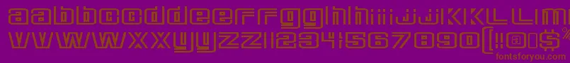 Шрифт DeluxeducksRegular – коричневые шрифты на фиолетовом фоне