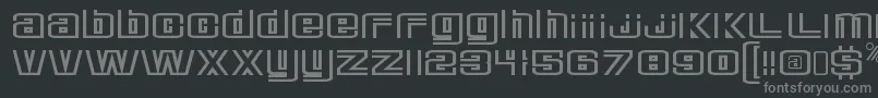 DeluxeducksRegular Font – Gray Fonts on Black Background
