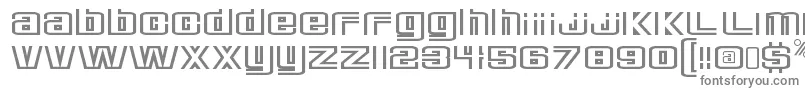 DeluxeducksRegular-fontti – harmaat kirjasimet valkoisella taustalla