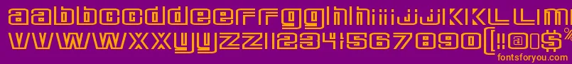 DeluxeducksRegular Font – Orange Fonts on Purple Background