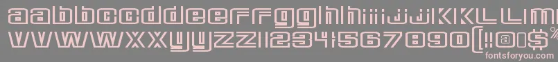 フォントDeluxeducksRegular – 灰色の背景にピンクのフォント
