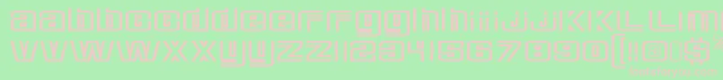 DeluxeducksRegular-fontti – vaaleanpunaiset fontit vihreällä taustalla