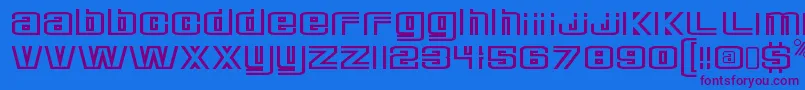 DeluxeducksRegular Font – Purple Fonts on Blue Background