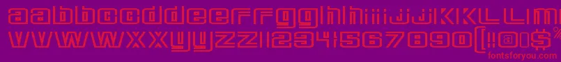 DeluxeducksRegular Font – Red Fonts on Purple Background