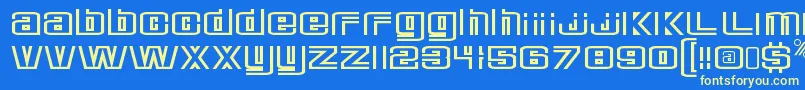 DeluxeducksRegular Font – Yellow Fonts on Blue Background