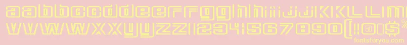 DeluxeducksRegular Font – Yellow Fonts on Pink Background