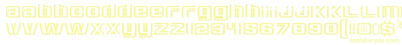 Шрифт DeluxeducksRegular – жёлтые шрифты на белом фоне