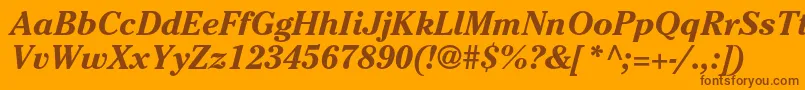 Шрифт CheltenhamstdBolditalic – коричневые шрифты на оранжевом фоне