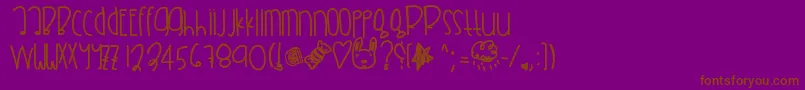 Citrusgrapefruit Font – Brown Fonts on Purple Background