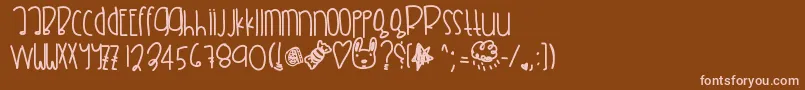Citrusgrapefruit Font – Pink Fonts on Brown Background