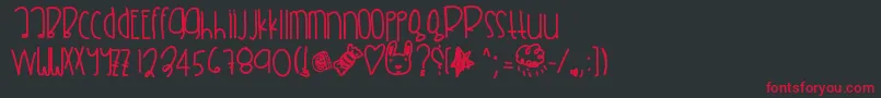 Citrusgrapefruit Font – Red Fonts on Black Background