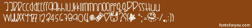 Citrusgrapefruit Font – White Fonts on Brown Background