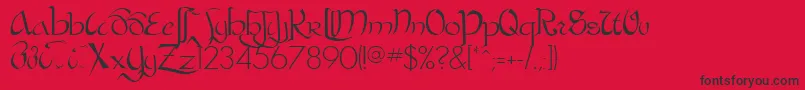 BastardaRegular Font – Black Fonts on Red Background