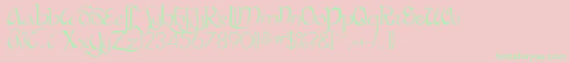 BastardaRegular Font – Green Fonts on Pink Background