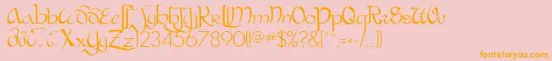 BastardaRegular Font – Orange Fonts on Pink Background