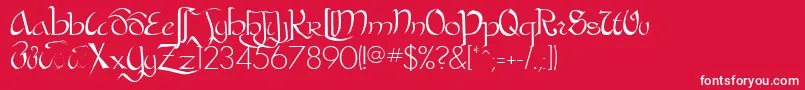BastardaRegular Font – White Fonts on Red Background