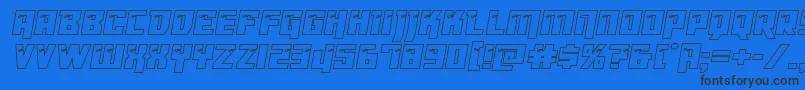 Dangerbotout Font – Black Fonts on Blue Background