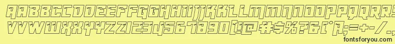 Dangerbotout Font – Black Fonts on Yellow Background