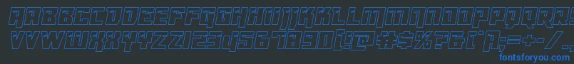 Dangerbotout Font – Blue Fonts on Black Background