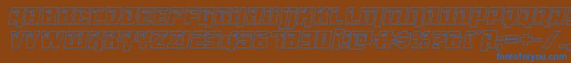 Dangerbotout Font – Blue Fonts on Brown Background